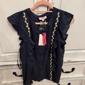 Women’s size large navy top NWT